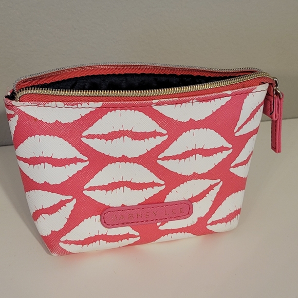 5/$25 Dabney Lee Lips Print Zip Cosmetic Pouch - Picture 4 of 5
